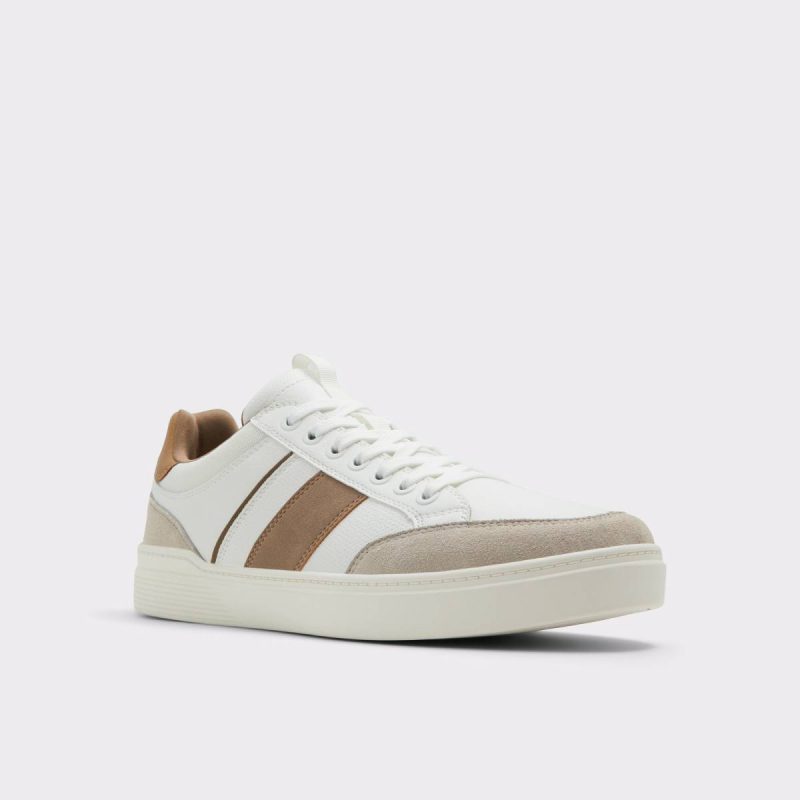 Elio White/Grey Men's Low Top Sneakers White/Grey Aldo Men - Image 4