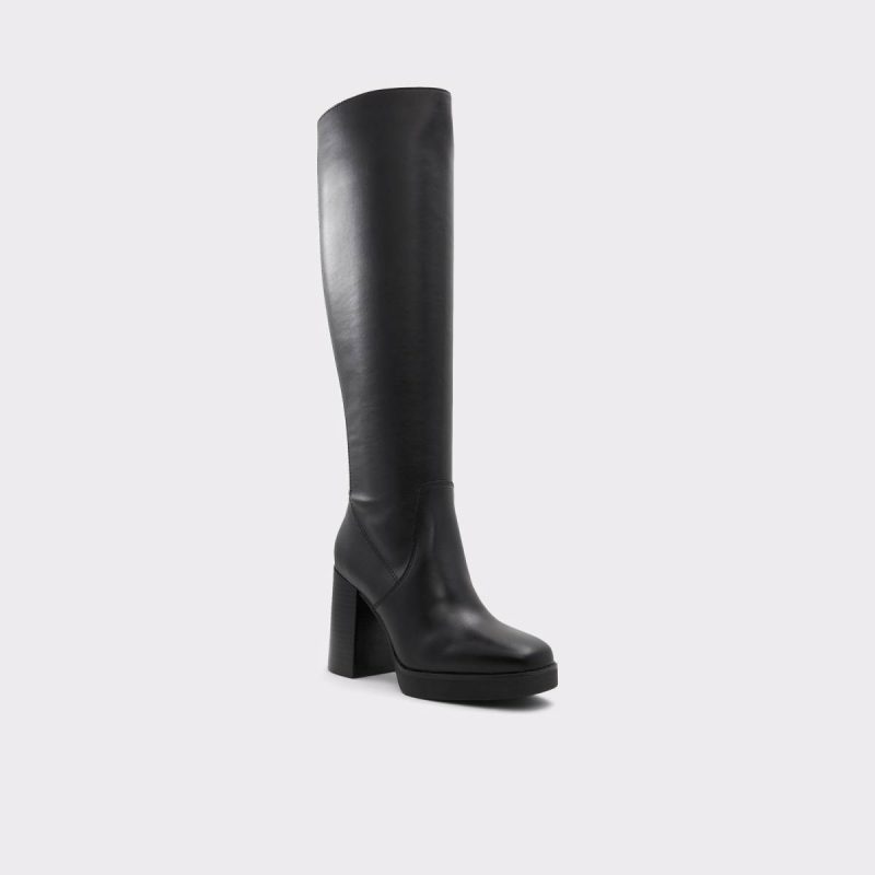 Equine Black Women's Tall Boots Women Aldo Black Boots - Image 4