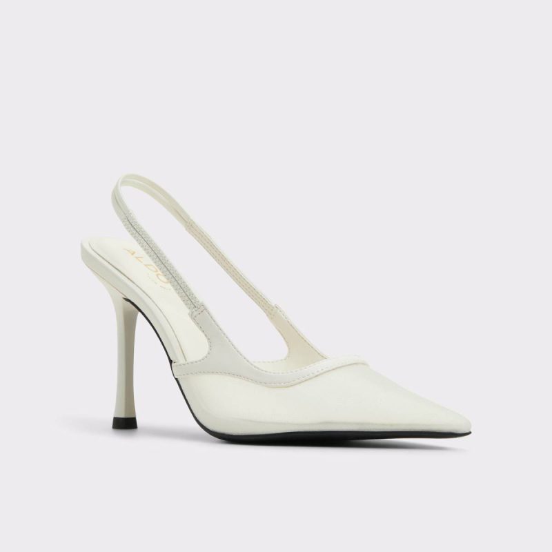 Evania White Women's Slingbacks Aldo Heels Women White - Image 4