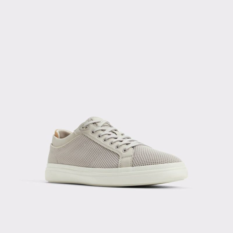 Finespec Light Grey Synthetic Knit Men's Low Top Light Grey Synthetic Knit Sneakers Aldo Men - Image 4
