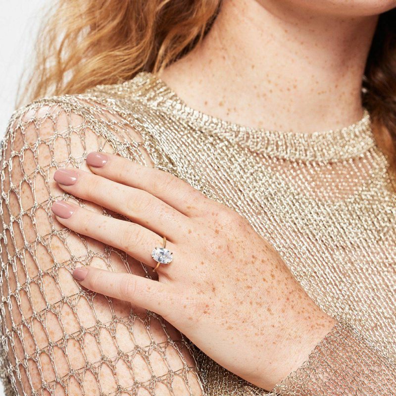 Gold/Clear Multi Aldo Jewelry Ovalsparkle Gold/Clear Multi Women's Rings Women - Image 4