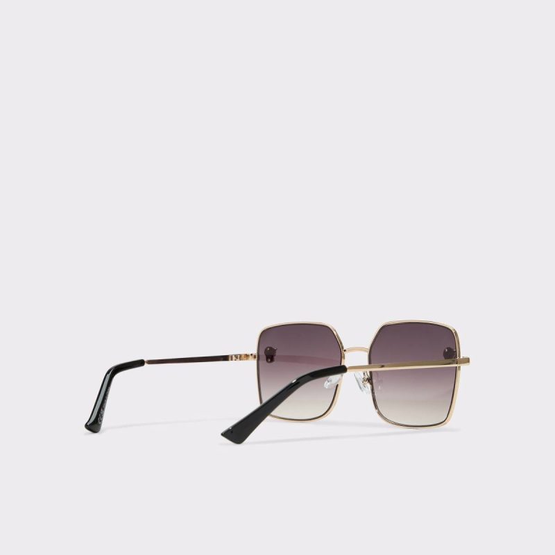 Gold Women Agafiyaw Gold Women's Square Aldo Sunglasses - Image 3