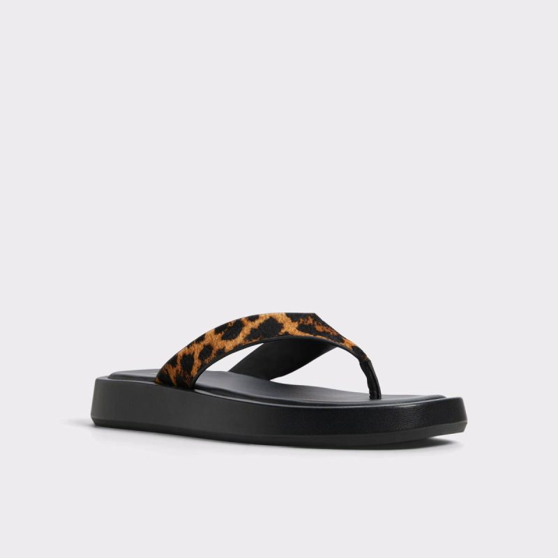 Grettle Brown Multi Women's Flat Sandals Brown Multi Sandals Aldo Women - Image 4