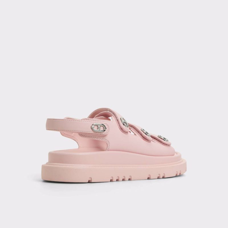 Halendar Light Pink Women's Footbed Sandals Light Pink Aldo Women Sandals - Image 2