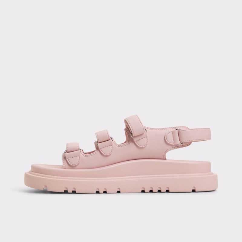 Halendar Light Pink Women's Footbed Sandals Light Pink Aldo Women Sandals - Image 3
