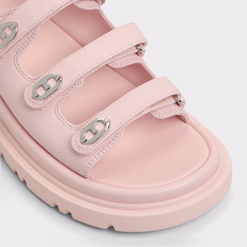 Halendar Light Pink Women's Footbed Sandals Light Pink Aldo Women Sandals - Image 5