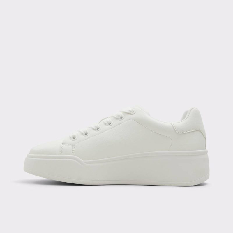 Halerenna White Combo Synthetic Smooth Women's Low Top Sneakers White Combo Synthetic Smooth Aldo Women Sneakers - Image 3