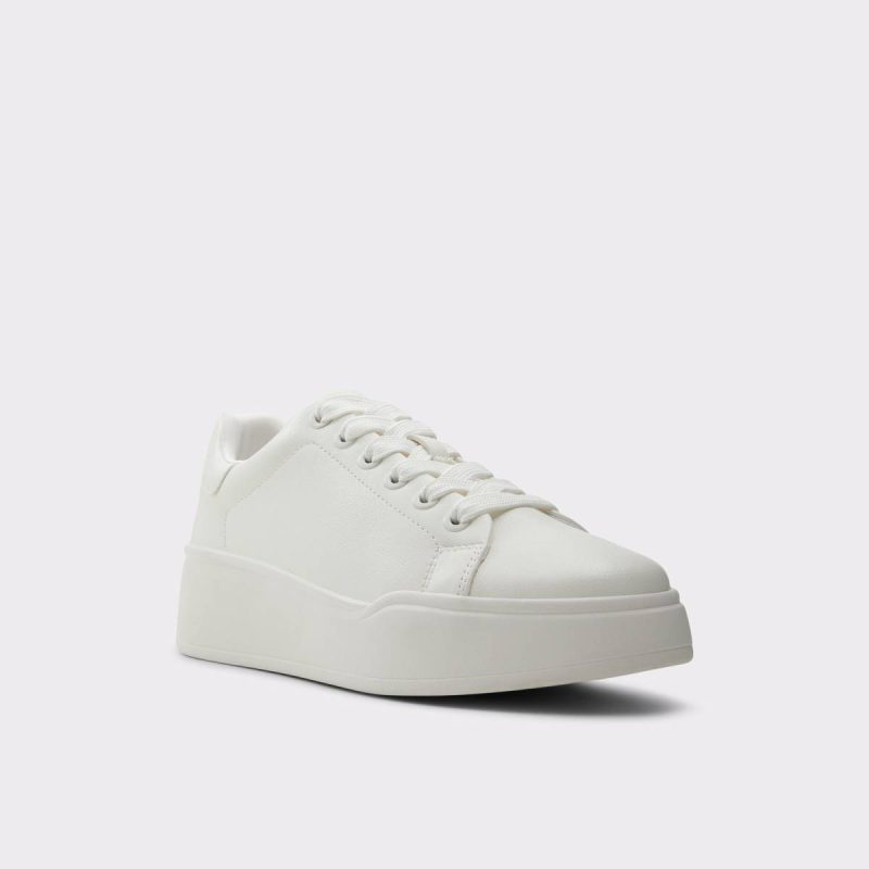 Halerenna White Combo Synthetic Smooth Women's Low Top Sneakers White Combo Synthetic Smooth Aldo Women Sneakers - Image 4