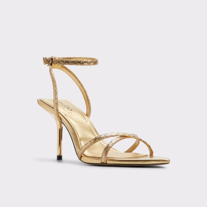 Heels Aldo Adrina Gold Women's Strappy Heels Women Gold - Image 4