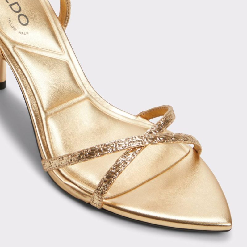Heels Aldo Adrina Gold Women's Strappy Heels Women Gold - Image 5