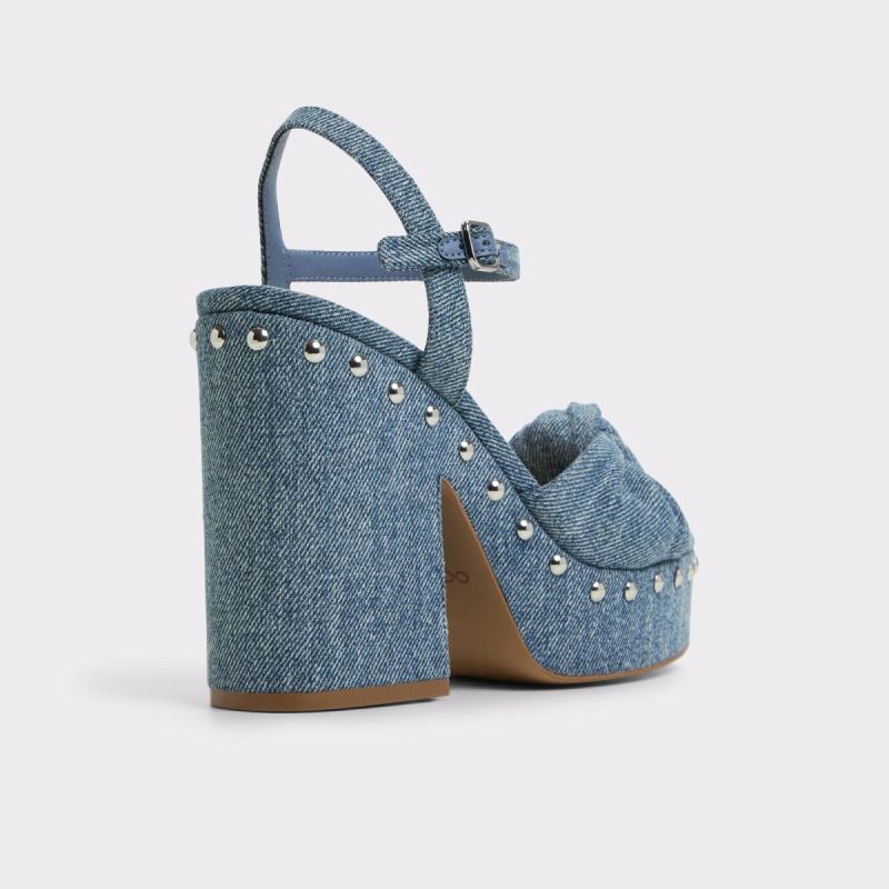 Heels Aldo Blue Combo Ulialdan Blue Combo Women's Platform Sandals Women - Image 2