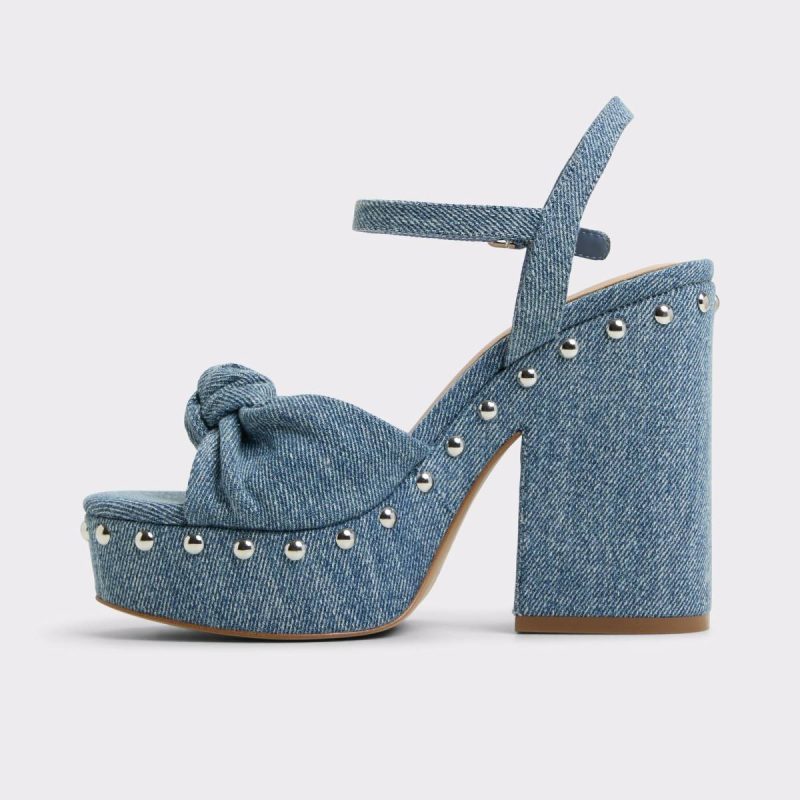 Heels Aldo Blue Combo Ulialdan Blue Combo Women's Platform Sandals Women - Image 3