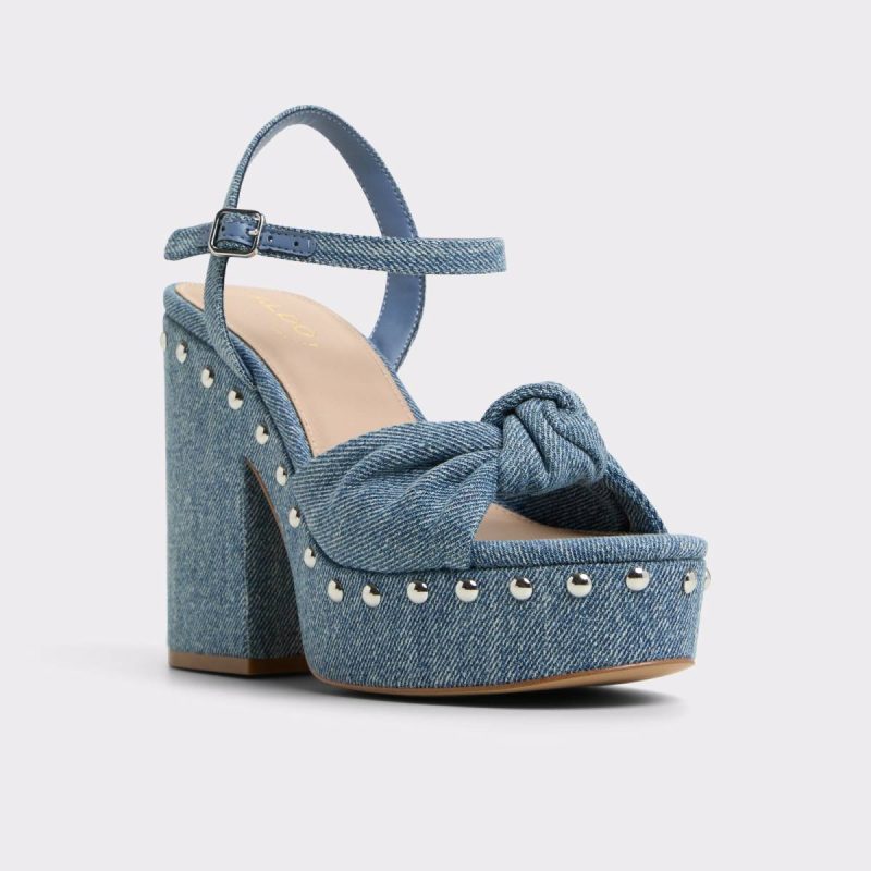 Heels Aldo Blue Combo Ulialdan Blue Combo Women's Platform Sandals Women - Image 4