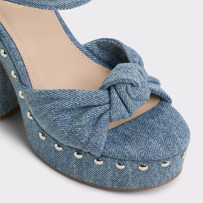 Heels Aldo Blue Combo Ulialdan Blue Combo Women's Platform Sandals Women - Image 5