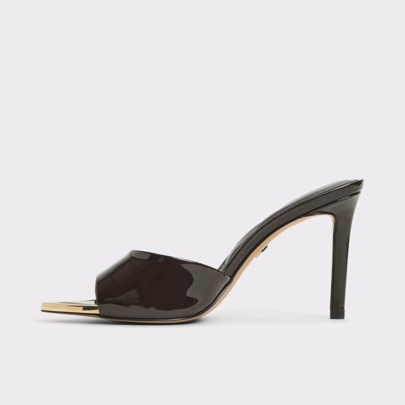 Heels Aldo Women Anniebrilden Dark Brown Women's Heeled Mules Dark Brown - Image 3