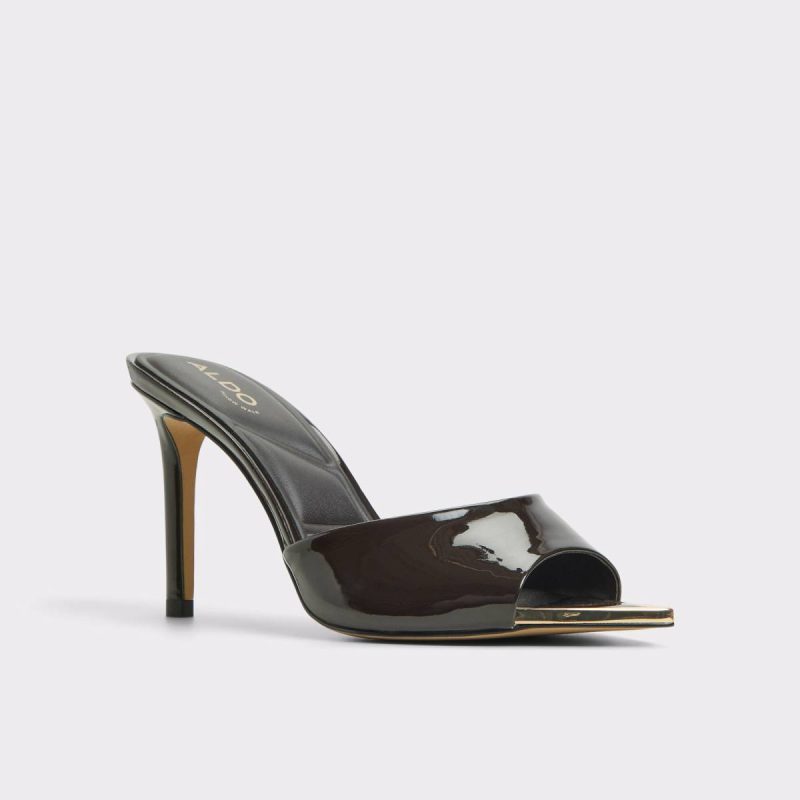 Heels Aldo Women Anniebrilden Dark Brown Women's Heeled Mules Dark Brown - Image 4
