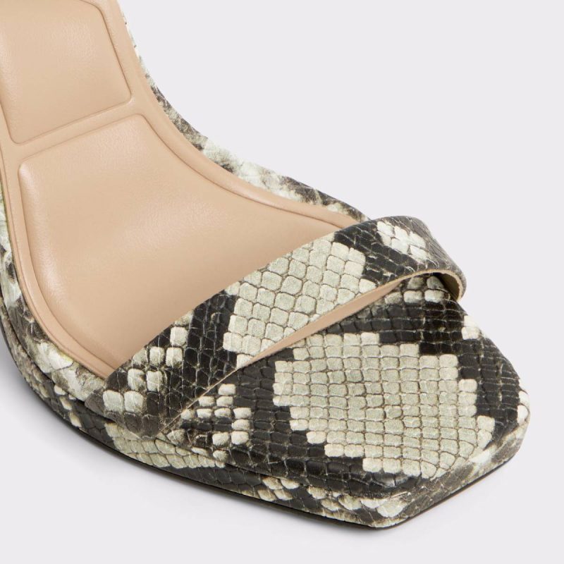 Heels Aldo Women White/Black Kaathy White/Black Women's Animal Print - Image 5