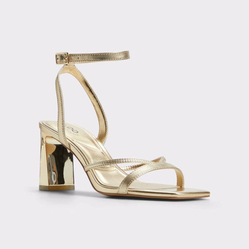 Heels Gold Women Stellare Gold Women's Block Heels Aldo - Image 4