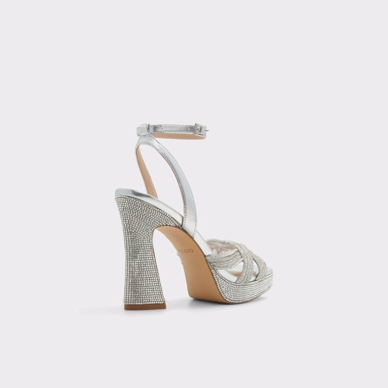 Heels Silver Glimma Silver Women's Strappy Sandals Women Aldo - Image 2