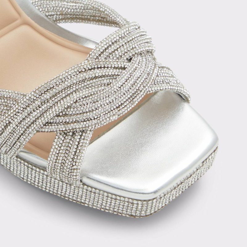 Heels Silver Glimma Silver Women's Strappy Sandals Women Aldo - Image 5