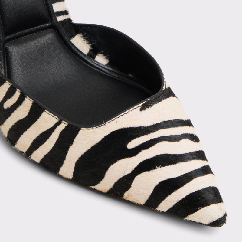 Heels White/Black Women Aldo Berolden White/Black Women's Animal Print - Image 5