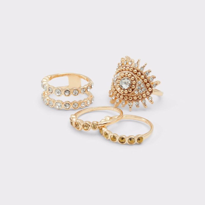 Jewelry Women Gold/Clear Multi Albanna Gold/Clear Multi Women's Rings Aldo