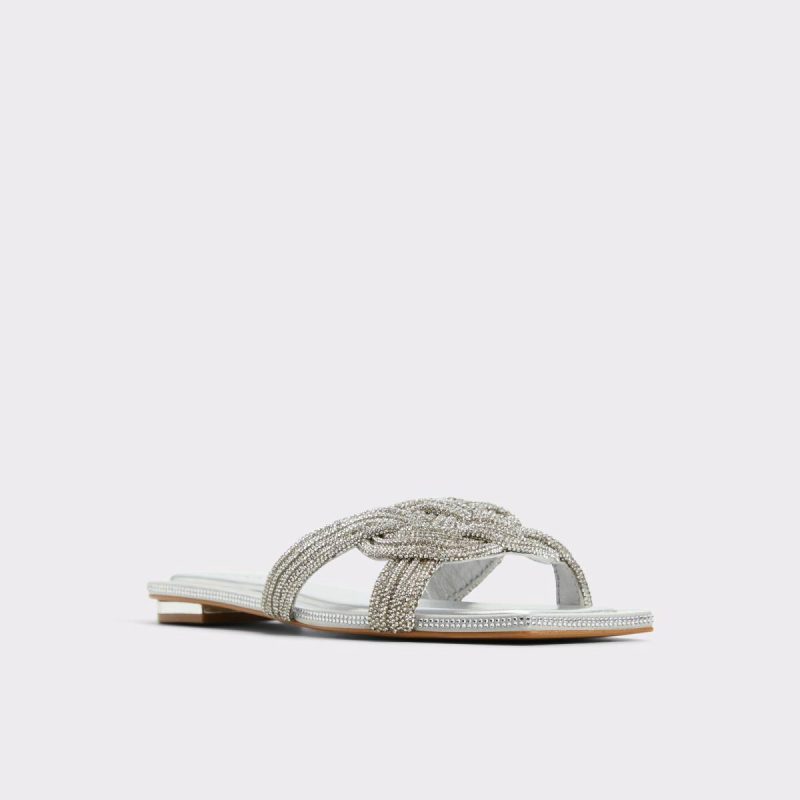 Karlina Silver Women's Metallics Aldo Silver Women Sandals - Image 4