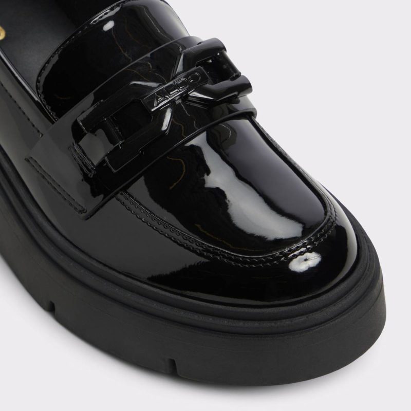 Loafers & Oxfords Aldo Black Synthetic Patent Women Mazey Black Synthetic Patent Women's Loafers & Oxfords - Image 5