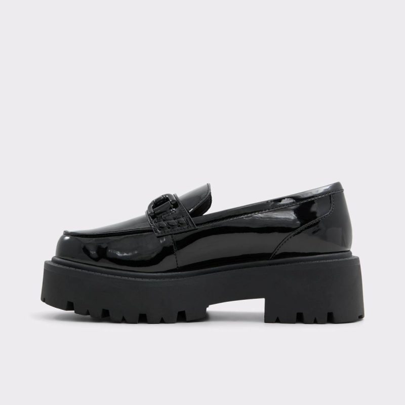 Loafers & Oxfords Oneameth Black Synthetic Patent Women's Loafers & Oxfords Women Aldo Black Synthetic Patent - Image 4