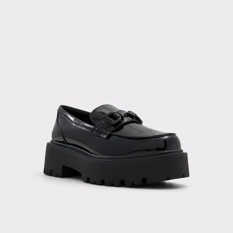 Loafers & Oxfords Oneameth Black Synthetic Patent Women's Loafers & Oxfords Women Aldo Black Synthetic Patent - Image 5