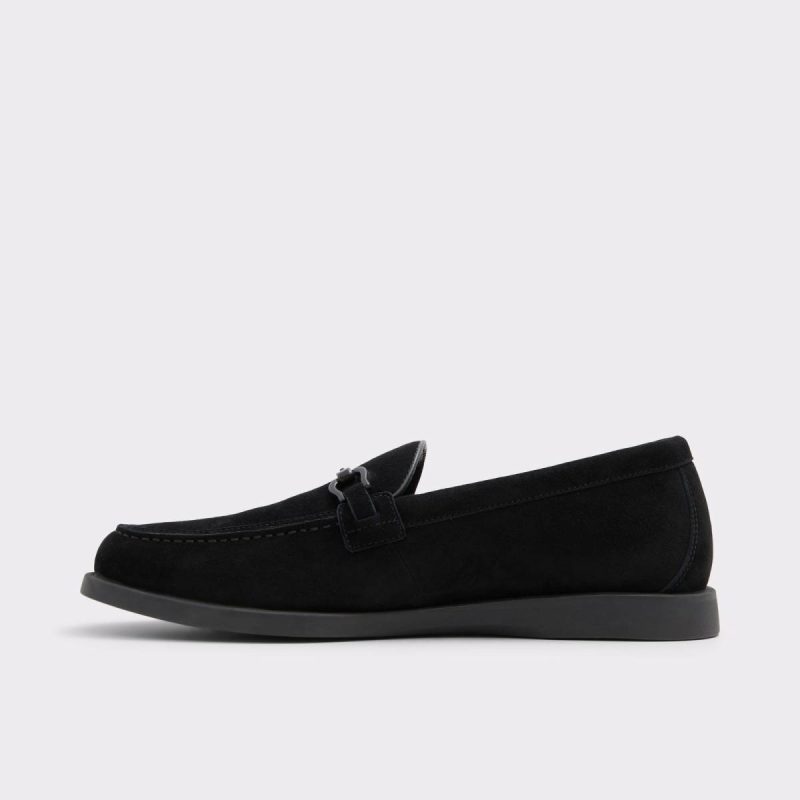Loafers & Slip-Ons Black Leather Suede Aldo Men Sevul Black Leather Suede Men's Casual Shoes - Image 3