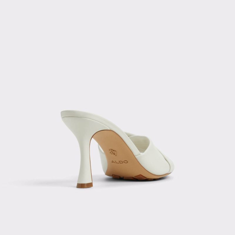 Lyhanna White/Bone Women's Heeled Mules White/Bone Sandals Women Aldo - Image 3