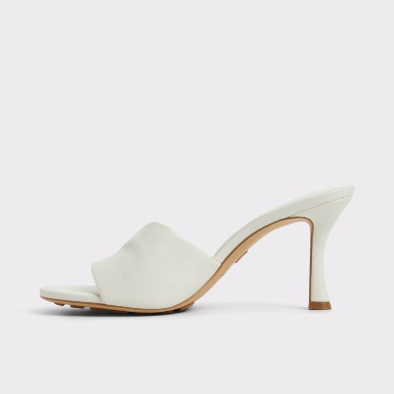 Lyhanna White/Bone Women's Heeled Mules White/Bone Sandals Women Aldo - Image 4
