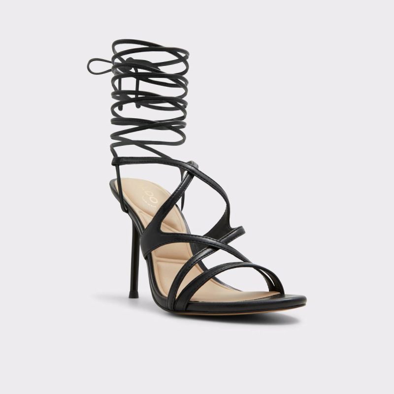 Marylou Black Women's Strappy Sandals Aldo Women Black Sandals - Image 4