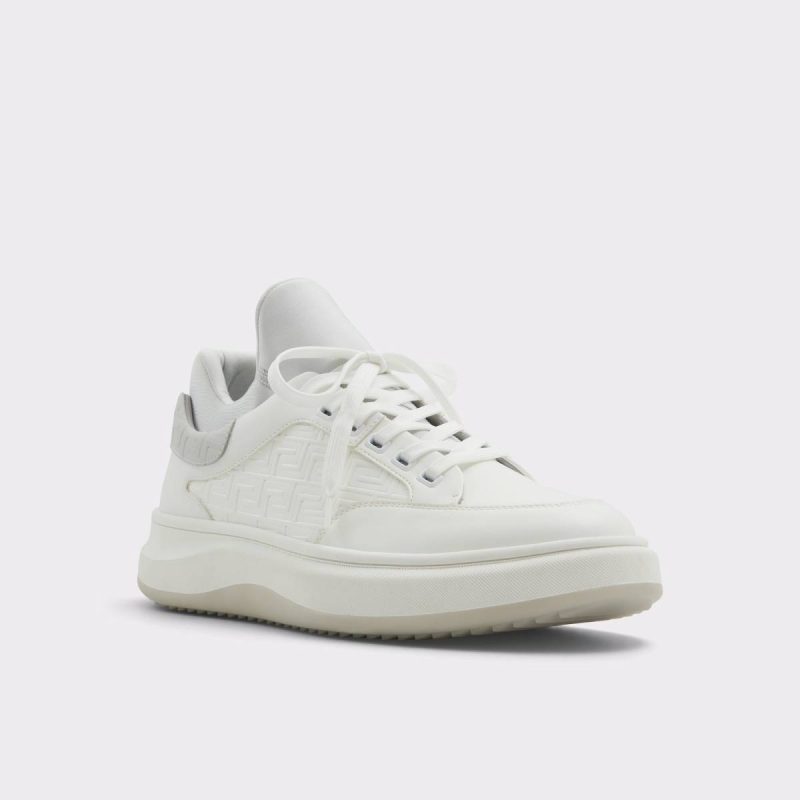 Men Aldo Hyperspec White Men's Low Top Sneakers White - Image 4