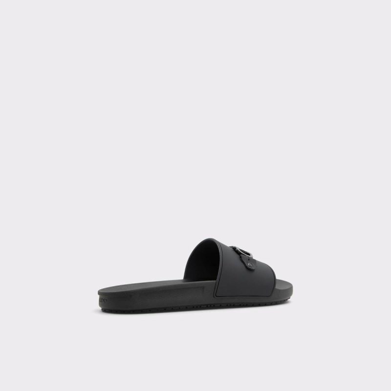 Men Black Sandals & Slides Loungeslide Black Men's Slides Aldo - Image 3