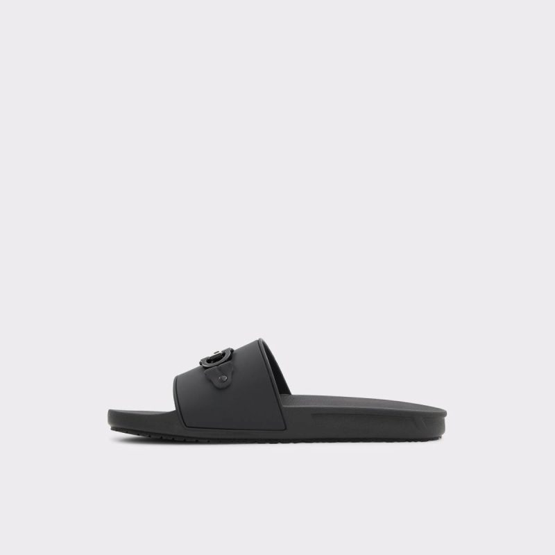 Men Black Sandals & Slides Loungeslide Black Men's Slides Aldo - Image 4