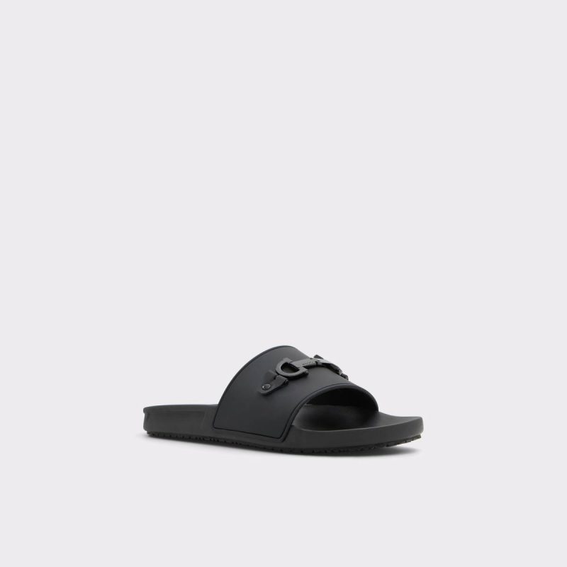 Men Black Sandals & Slides Loungeslide Black Men's Slides Aldo - Image 5