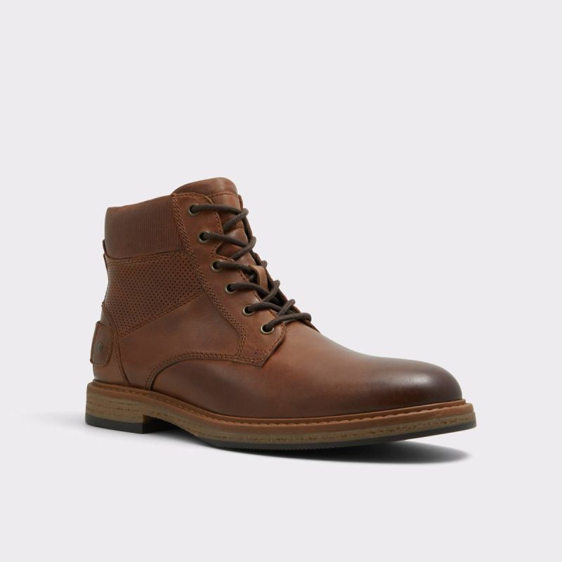 Men Cognac Aldo Boots Halard Cognac Men's Lace-Up Boots - Image 4