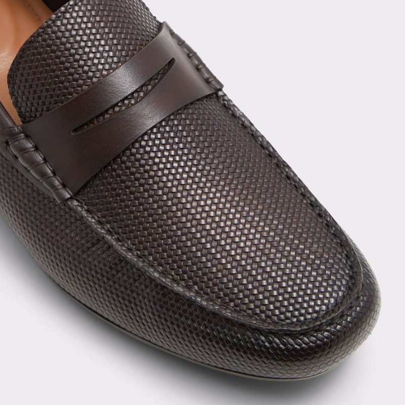 Men Dark Brown Loafers & Slip-Ons Aldo Discourse Dark Brown Men's Casual Shoes - Image 5