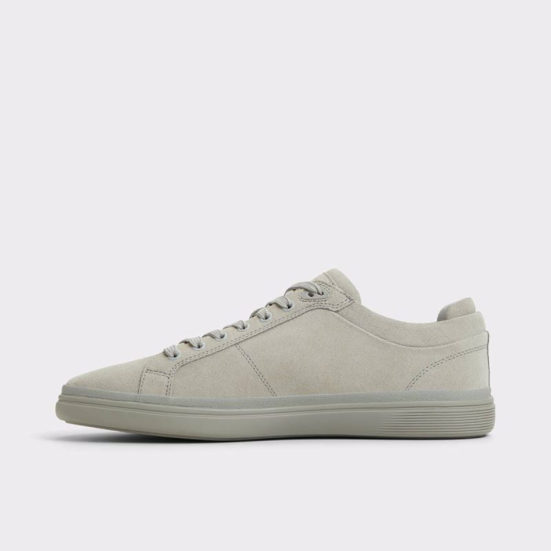 Men Finespec Light Grey Leather Suede Men's Low Top Light Grey Leather Suede Sneakers Aldo - Image 3