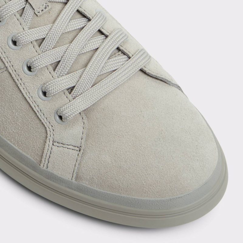Men Finespec Light Grey Leather Suede Men's Low Top Light Grey Leather Suede Sneakers Aldo - Image 5