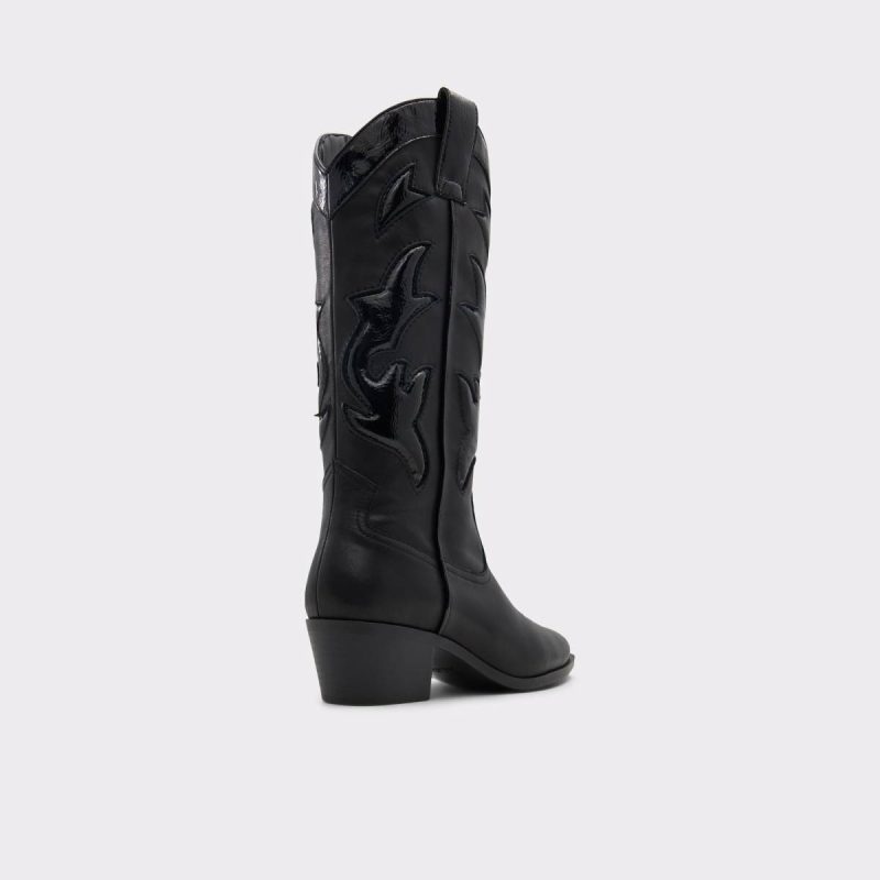 Nebraska Black Women's Western And Cowboy Boots Aldo Black Boots Women - Image 2