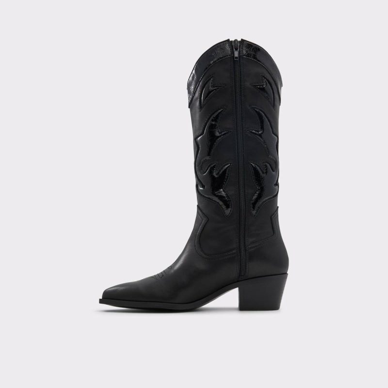 Nebraska Black Women's Western And Cowboy Boots Aldo Black Boots Women - Image 3
