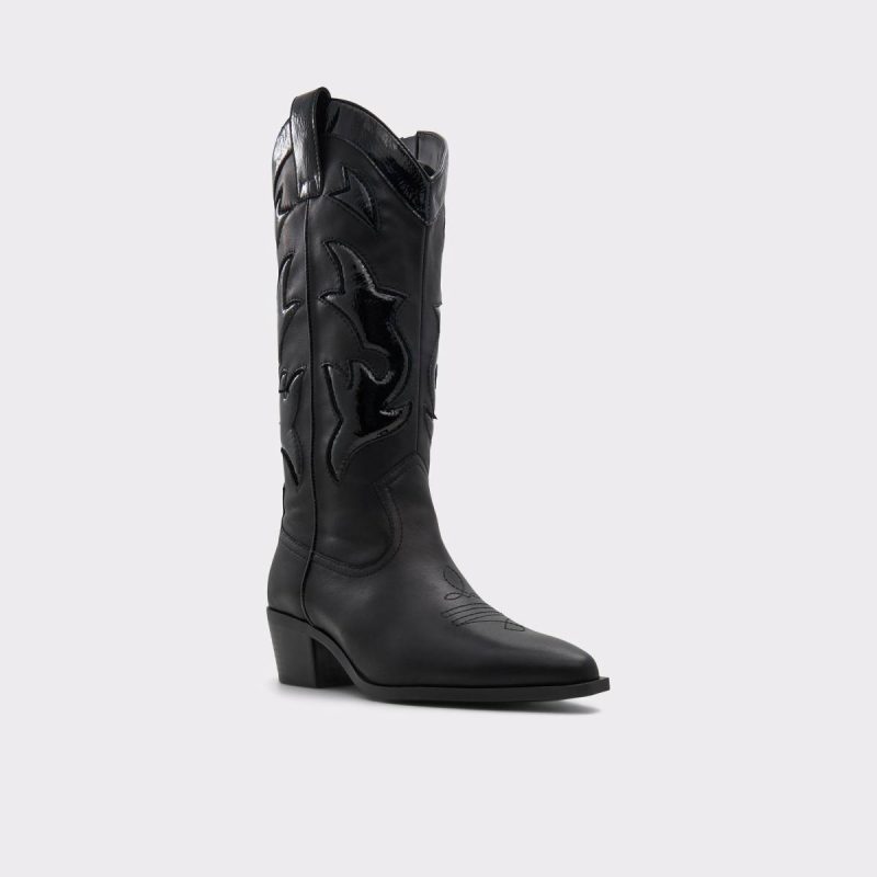 Nebraska Black Women's Western And Cowboy Boots Aldo Black Boots Women - Image 4