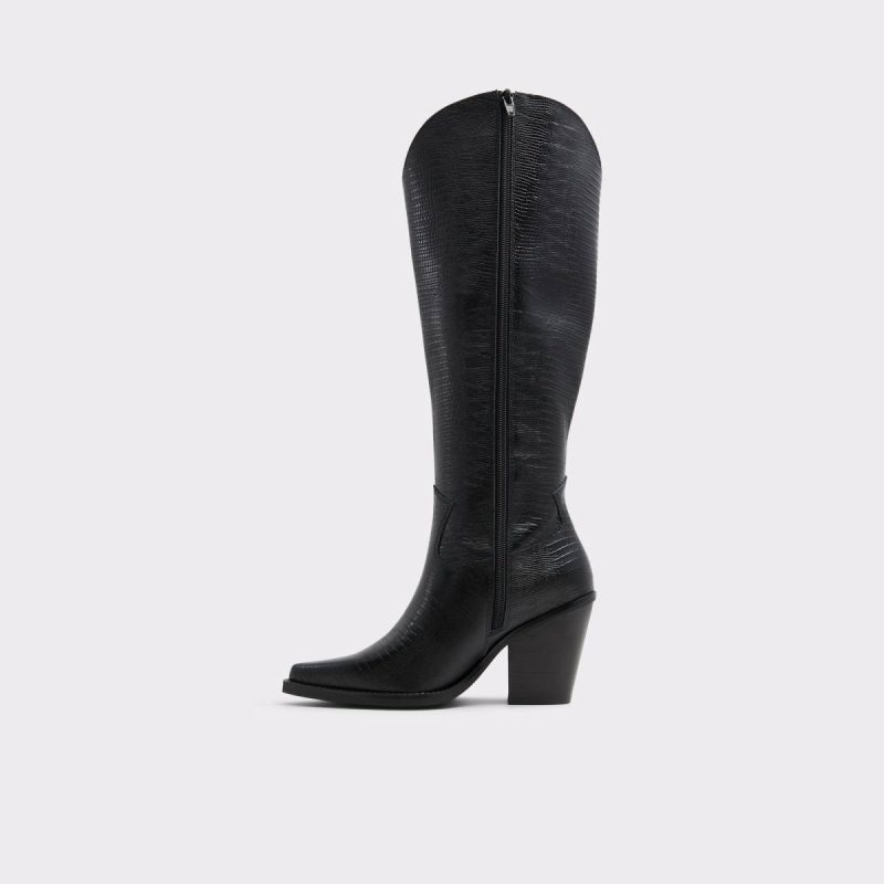 Nevada-Wc Black Women's Western And Cowboy Boots Aldo Black Boots Women - Image 3