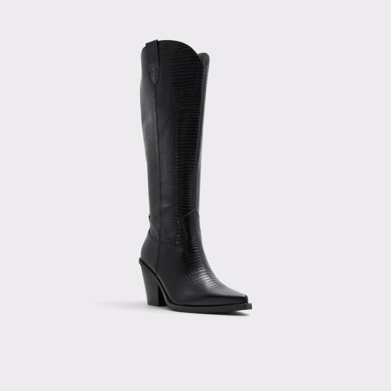 Nevada-Wc Black Women's Western And Cowboy Boots Aldo Black Boots Women - Image 4
