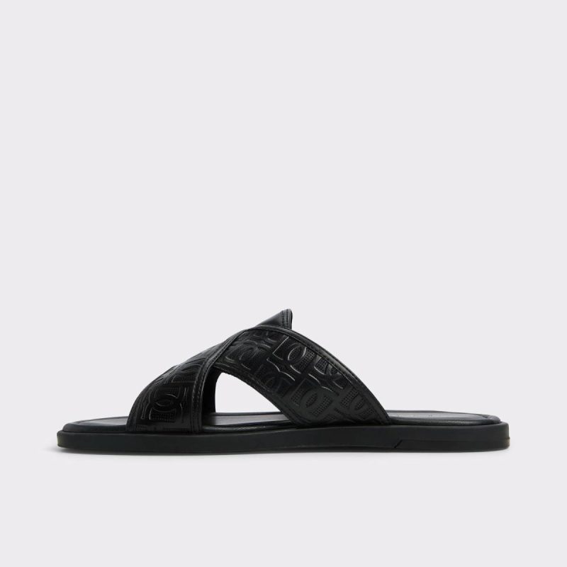Open Black Men Sandals & Slides Aldo Olino Open Black Men's Slides - Image 3