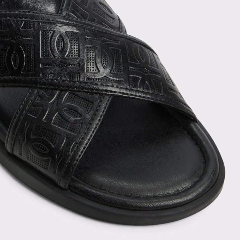 Open Black Men Sandals & Slides Aldo Olino Open Black Men's Slides - Image 5