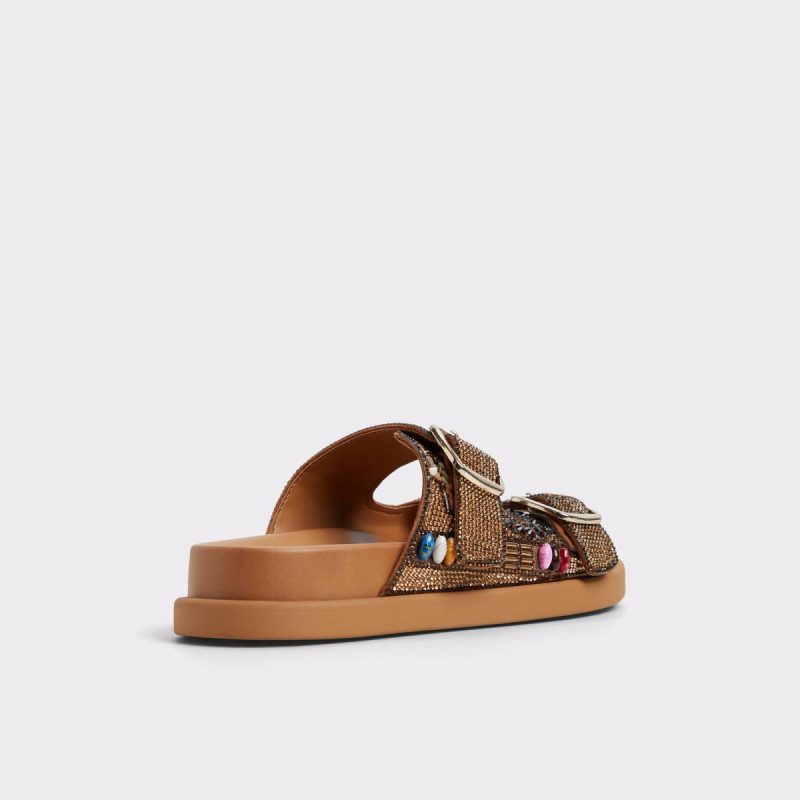 Open Brown Sandals Aldo Bohochic Open Brown Women's Footbed Sandals Women - Image 3